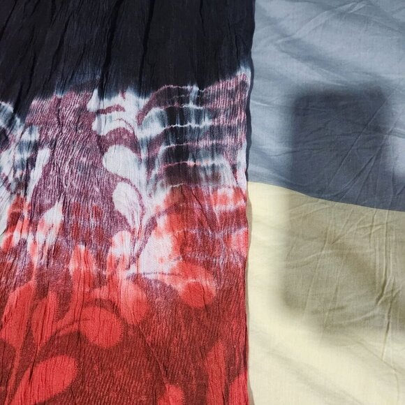 Papa Vancouver Pants Boho Wide Leg Crinkle Fabric Rayon Made in India - Picture 5 of 10